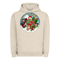 Pigment French Oak Joy gingerbread Urban Hoodie - FaDigitalArtStudio