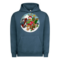 Pigment Midnight Navy Joy gingerbread Urban Hoodie - FaDigitalArtStudio