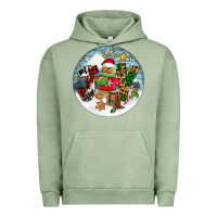 Pigment Oil Green Joy gingerbread Urban Hoodie - FaDigitalArtStudio