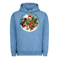 Pigment Pebble Blue Joy gingerbread Urban Hoodie - FaDigitalArtStudio
