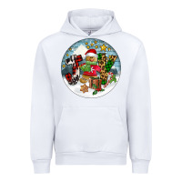 White Joy gingerbread Urban Hoodie - FaDigitalArtStudio