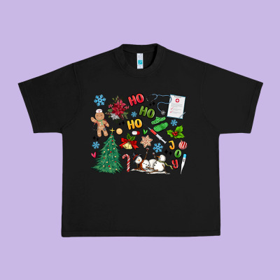 Nurse Christmas Urban Heavy Tee Designed By Maliassmallbusiness