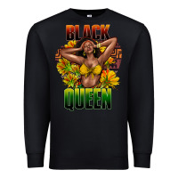 Black Black queen afro Premium Sweatshirt - HowdyJamesFarm