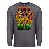 Charcoal Heather Black queen afro Premium Sweatshirt - HowdyJamesFarm
