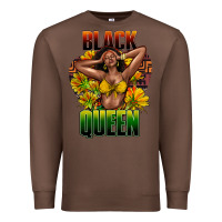 Chestnut Black queen afro Premium Sweatshirt - HowdyJamesFarm