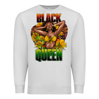 Dove Grey Black queen afro Premium Sweatshirt - HowdyJamesFarm