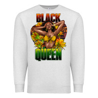 Oatmeal Heather Black queen afro Premium Sweatshirt - HowdyJamesFarm