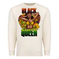 Sandshell Black queen afro Premium Sweatshirt - HowdyJamesFarm