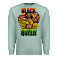 Seafoam Black queen afro Premium Sweatshirt - HowdyJamesFarm