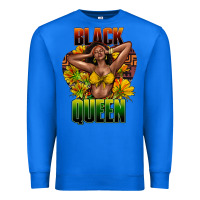 True Royal Black queen afro Premium Sweatshirt - HowdyJamesFarm