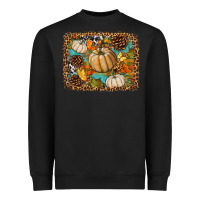 Black fall pumpkin background Heavyweight Sweatshirt - BundleAndBundleShop