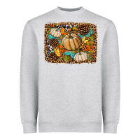 Fall Pumpkin Background Heavyweight Sweatshirt | Teevron