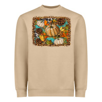 Mushroom fall pumpkin background Heavyweight Sweatshirt - BundleAndBundleShop