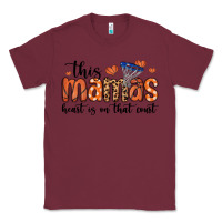 Burgundy this mamas heart is on that court Classic Tee - MaliasSmallBusiness