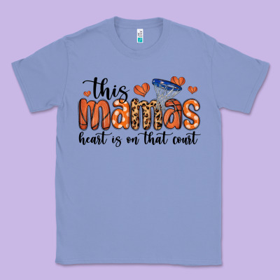 This Mamas Heart Is On That Court Classic Tee Designed By Maliassmallbusiness