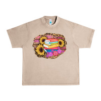 French Oak books sunflower back to school background Urban Heavy Tee - AdoDesignShop