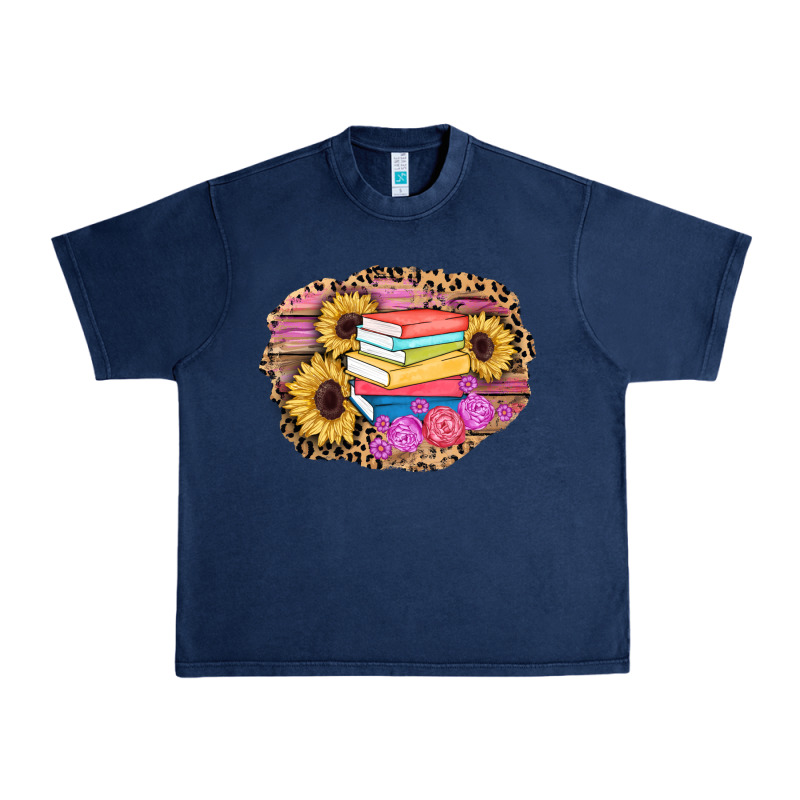 Books Sunflower Back To School Background Urban Heavy Tee by AdoDesignShop | Teevron