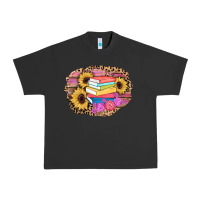 Pigment Black books sunflower back to school background Urban Heavy Tee - AdoDesignShop