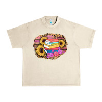 Sandshell books sunflower back to school background Urban Heavy Tee - AdoDesignShop