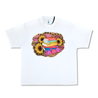 White books sunflower back to school background Urban Heavy Tee - AdoDesignShop