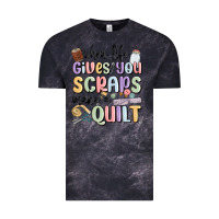 Cloud Black when life gives you scraps make a quilt Vintage Tee - MaliasSmallBusiness