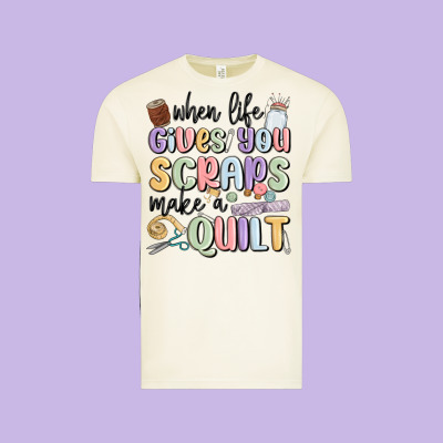 When Life Gives You Scraps Make A Quilt Vintage Tee Designed By Maliassmallbusiness