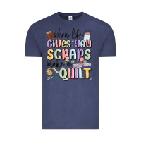 Vintage Denim when life gives you scraps make a quilt Vintage Tee - MaliasSmallBusiness