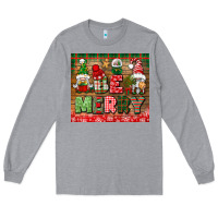Heather Grey be merry tumbler Long Sleeve Tee - BundleAndBundleShop