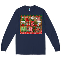 Navy be merry tumbler Long Sleeve Tee - BundleAndBundleShop