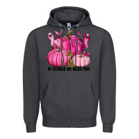 Smoke In October We Wear Pink with Pumpkin Zipper Hoodie - texasbilliewilder