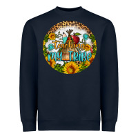 Navy teaching my tribe round earring Heavyweight Sweatshirt - BundleAndBundleShop