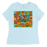 Baby Blue cozy vibes Ladies Tee - Artiststas