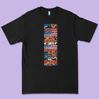Usa Flag And Western Patterns  Penwraps Premium Tee Designed By Artiststas