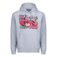 Heather Grey in october we wear pink Premium Hoodie - CowGirlArtShop