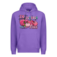 Purple in october we wear pink Premium Hoodie - CowGirlArtShop