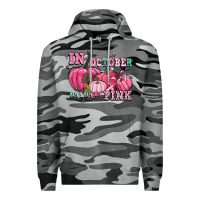 Slate Camo in october we wear pink Premium Hoodie - CowGirlArtShop