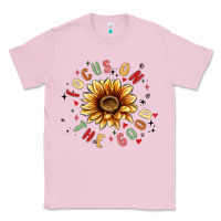 Bubblegum Pink focus on the good Classic Tee - MaliasSmallBusiness
