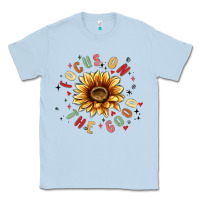 Dusty Blue focus on the good Classic Tee - MaliasSmallBusiness