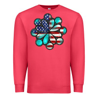 Cardinal American flag turquoise gemstone 4th of july Premium Sweatshirt - CowGirlArtShop