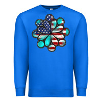 True Royal American flag turquoise gemstone 4th of july Premium Sweatshirt - CowGirlArtShop