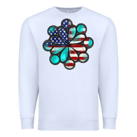 American Flag Turquoise Gemstone 4th Of July Premium Sweatshirt | Teevron