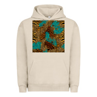 Pigment French Oak tiger leopard turquoise glitter seamless pattern Urban Hoodie - BundleAndBundleShop