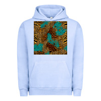 Pigment Grape Ice tiger leopard turquoise glitter seamless pattern Urban Hoodie - BundleAndBundleShop