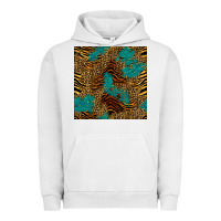 Pigment Lunar Rock tiger leopard turquoise glitter seamless pattern Urban Hoodie - BundleAndBundleShop