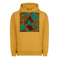 Pigment Peanut Butter tiger leopard turquoise glitter seamless pattern Urban Hoodie - BundleAndBundleShop
