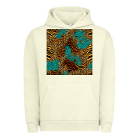 Pigment Pistachio tiger leopard turquoise glitter seamless pattern Urban Hoodie - BundleAndBundleShop