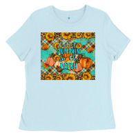 Baby Blue Cutest pumpkin in the patch Ladies Tee - Artiststas