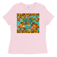 Bubblegum Pink Cutest pumpkin in the patch Ladies Tee - Artiststas