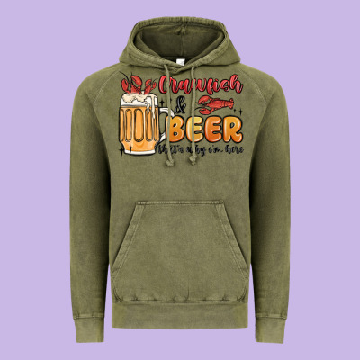 Crawfish And Beer That's Why I'm Here Vintage Hoodie Designed By Maliassmallbusiness