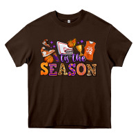 Chocolate Brown tis the season basketball Heavy Core Tee - Jasminsmagicworld